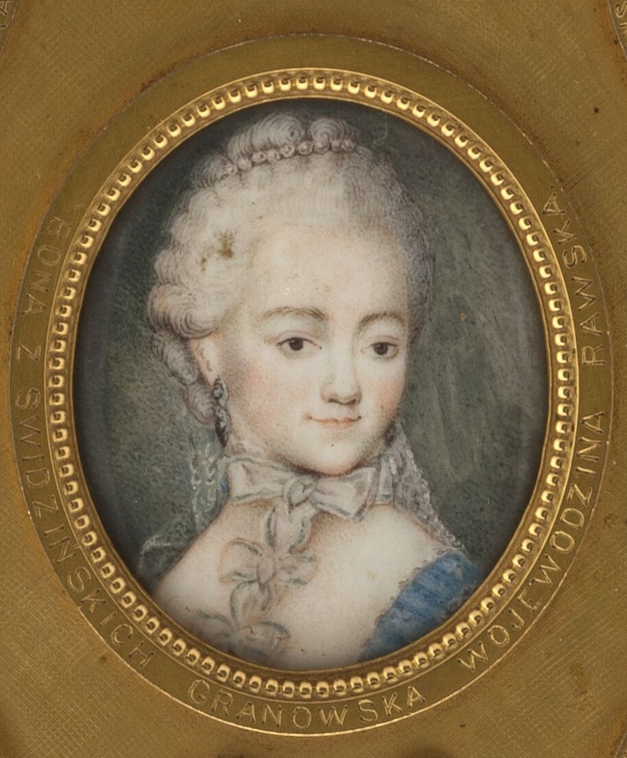 Owalny portret kobiecy.