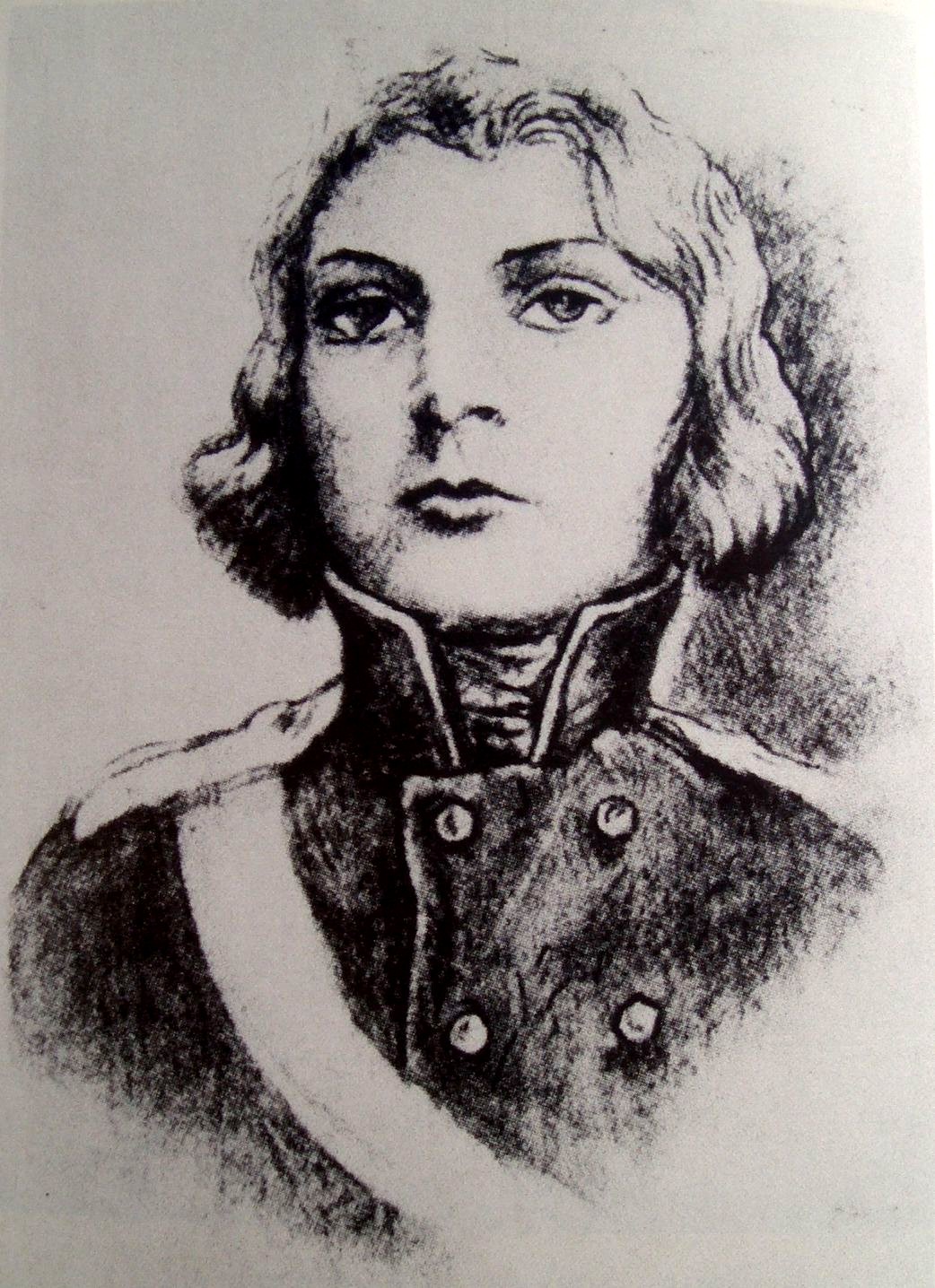 Portret kobiety w mundurze.