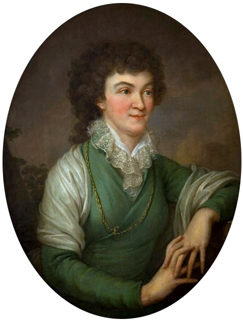 Owalny portret kobiety.